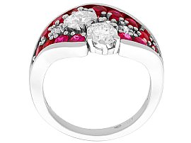 Retro Ruby and Diamond Ring for Sale vintage