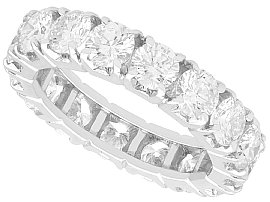 1950s 4.12ct Diamond and 18ct White Gold Full Eternity Ring