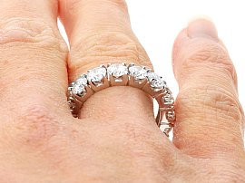 Wearing 1950s Eternity Ring in 18k White Gold