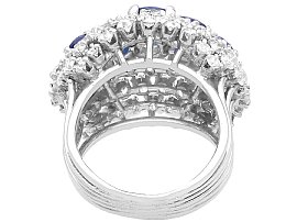 Vintage 5 Carat Sapphire Ring with Diamonds