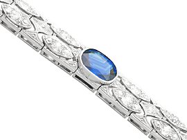 sapphire and diamond bracelet in platinum