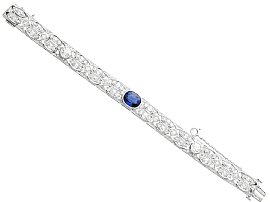 sapphire and diamond bracelet in platinum 