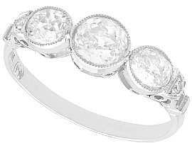 1.49ct Diamond and Platinum Trilogy Ring - Antique Circa 1925