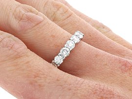 Wearing Size O Diamond eternity ring on hand
