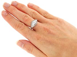 Wearing Art Deco Platinum Diamond Ring