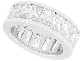 Vintage 9.54 ct Diamond and Platinum Full Eternity Ring