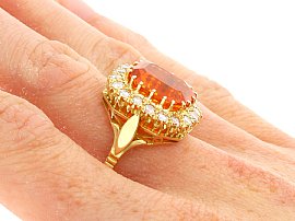 Fire Opal Engagement Ring