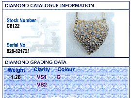 14k Gold Heart Pendant with Diamonds Card
