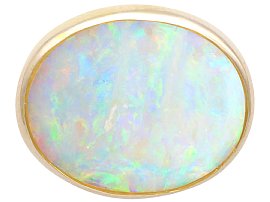 Vintage Opal Stud Earrings in Gold