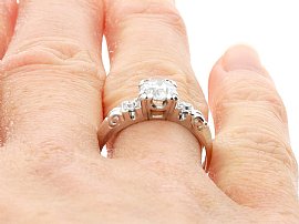 0.95 carat Diamond Engagement Ring Wearing