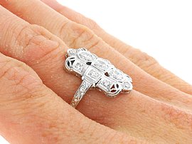Wearing 18k White Gold Diamond Ring