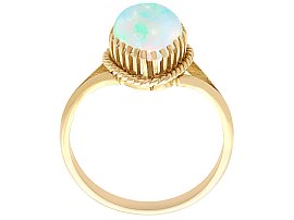 1950s Cabochon Opal Ring in Yellow Gold for Sale