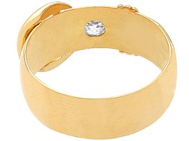 Gold Buckle Ring with Diamond for Sale