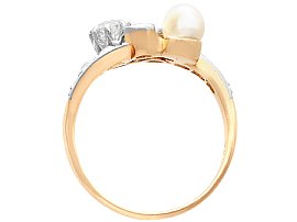 1920s Single Pearl Ring with Diamonds for Sale UK