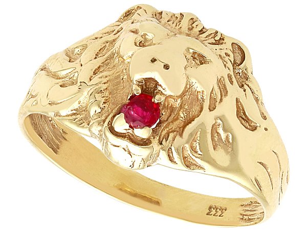 Men's Gold Lion Ring for Sale 
