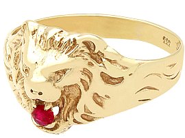 Men's Gold Lion Ring for Sale UK
