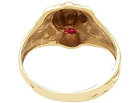 Vintage Men's Gold Lion Ring for Sale 