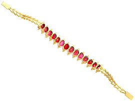 Antique Red Spinel Bracelet for Sale