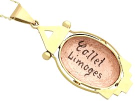 Hot Enamel Pendant in Gold for Sale