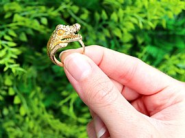Vintage Gold Crocodile Ring for Sale