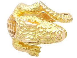 Vintage Gold Crocodile Ring for Sale