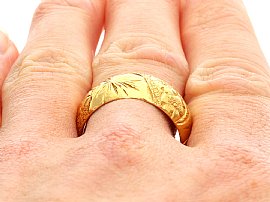 Wearing Antique 22ct Gold Band 