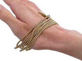 Antique Woven Gold Chain Wearing