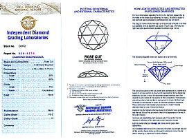 Victorian Diamond Drop Earrings in White Gold Certificate 
