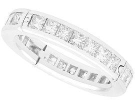 Vintage 4.10ct Diamond and 18ct White Gold Eternity Ring