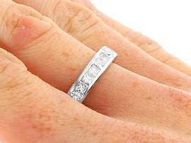 Diamond Eternity Ring White Gold Wearing