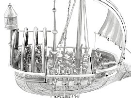 Silver Nef Ship Detail 