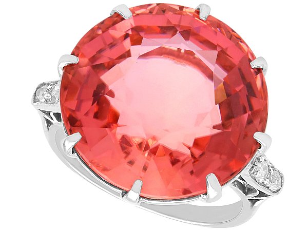 pink tourmaline engagement ring