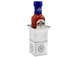 Sterling Silver Condiment Set with Bottle Holder