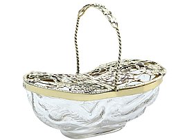 Antique Glass Pot Pourri Basket for Sale