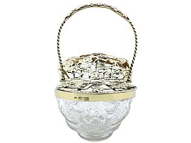 Antique Glass Pot Pourri Basket
