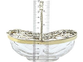 Antique Glass Pot Pourri Basket Size