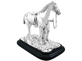 Large Sterling Silver Horse Figurine