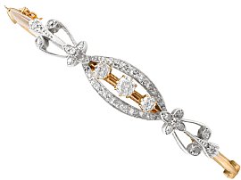 Victorian 1.80ct Diamond and 12ct Rose Gold Bangle