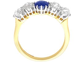1930s Sapphire and Diamond Ring in Gold