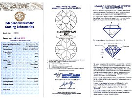 Edwardian Diamond Brooch in Platinum Certificate 