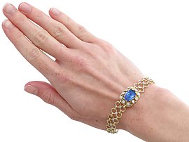 Sapphire Gold Bracelet Wearing