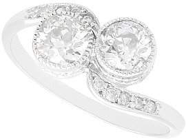 Edwardian 1.54ct Diamond Twist Ring in Platinum