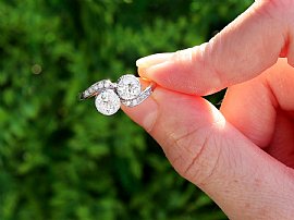 Edwardian Diamond Twist Ring for Sale