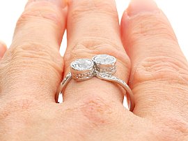 Edwardian Diamond Twist Ring Wearing