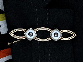 Edwardian Gold and Diamond Brooch Wearing