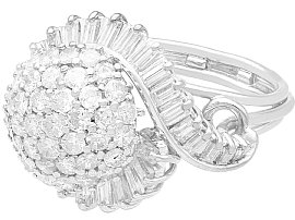 Diamond Cluster Ring with Baguettes