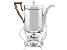 Austrian Silver Coffee Pot with Spirit Burner - Antique Circa 1818