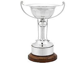 Sterling Silver Presentation Golf Theme Trophy Cup - Antique George V (1925)