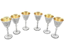 Sterling Silver Goblets Set of 6