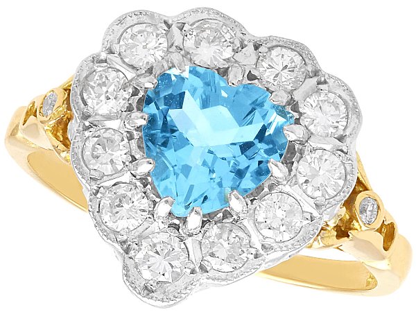 Heart Shaped Aquamarine Ring for Sale